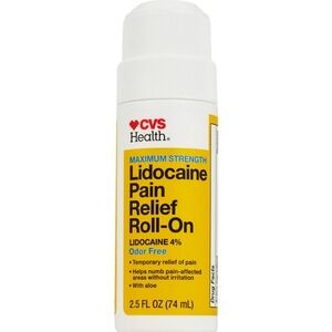 CVS Health Lidocaine Pain Relief Roll-On - White